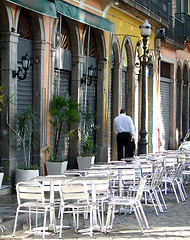 Image showing Historical downtown sidewalk in Rio de Janeiro