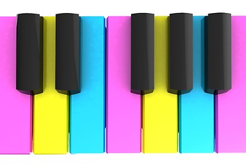 Image showing Colorfull piano keys