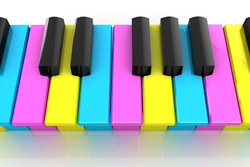 Image showing Colorfull piano keys