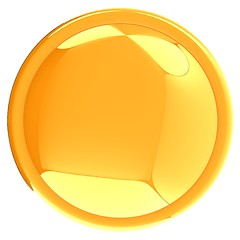 Image showing Glossy yellow button