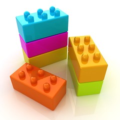 Image showing Building blocks on white 