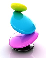 Image showing Colorfull spa stones. 3d icon