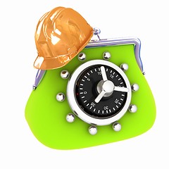 Image showing hard hat on purse safe