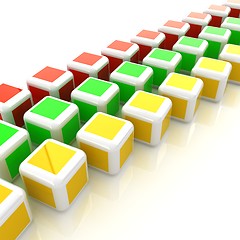 Image showing Abstract colorfull blocks 3d