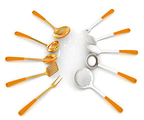 Image showing cutlery on white background 