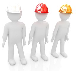 Image showing 3d mans in a hard hat