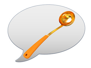 Image showing messenger window icon and gold soup ladle