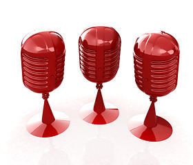 Image showing 3d rendering of a microphones