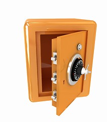 Image showing Security metal safe with empty space inside 