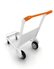 Image showing Trolley for luggage at the airport