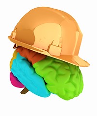 Image showing hard hat on brain