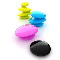 Image showing Colorfull spa stones. 3d icon