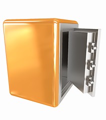 Image showing Security metal safe with empty space inside 