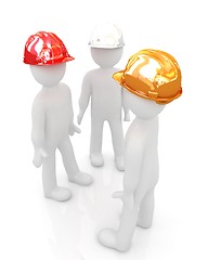 Image showing 3d mans in a hard hat