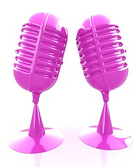 Image showing Glossy microphones