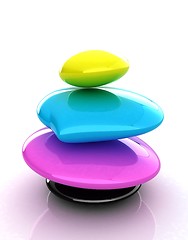 Image showing Colorfull spa stones. 3d icon