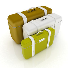 Image showing travel bags on white 