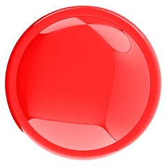 Image showing Glossy red button