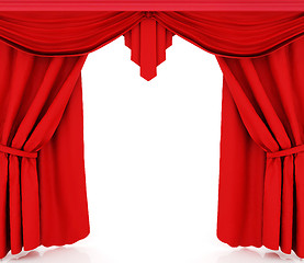 Image showing Red curtains