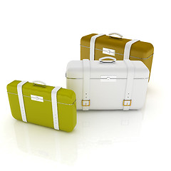 Image showing travel bags on white 