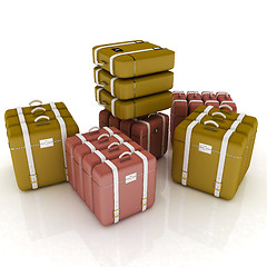 Image showing travel bags on white 