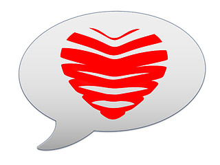 Image showing messenger window icon. Heart of the bands 