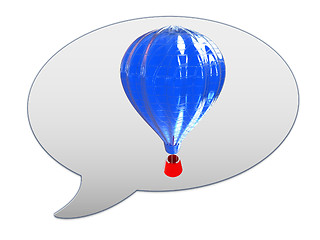 Image showing messenger window icon and Hot Air Balloons with Gondola