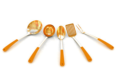 Image showing cutlery on white background 
