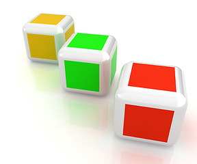 Image showing Abstract colorfull blocks 3d
