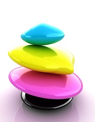 Image showing Colorfull spa stones. 3d icon