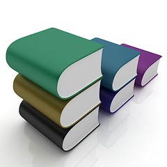 Image showing Glossy Books Icon isolated on a white background