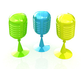 Image showing 3d rendering of a microphones