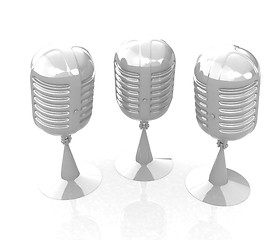 Image showing 3d rendering of a microphones