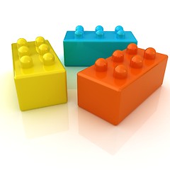 Image showing Building blocks on white 