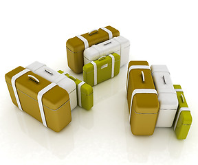 Image showing travel bags on white 