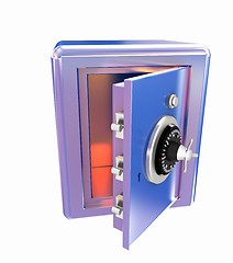 Image showing Security metal safe with empty space inside 