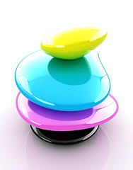 Image showing Colorfull spa stones. 3d icon