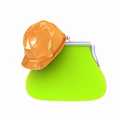 Image showing hard hat on purse