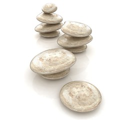Image showing Glossy spa stones. 3d icon 
