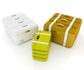 Image showing travel bags on white 