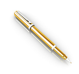 Image showing Gold corporate pen design 