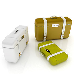 Image showing travel bags on white 