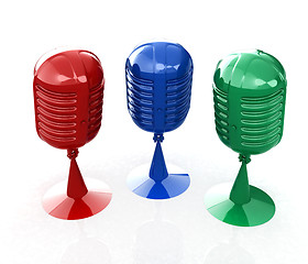 Image showing 3d rendering of a microphones