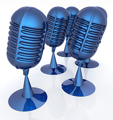 Image showing 3d rendering of a microphones