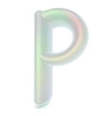 Image showing Glossy alphabet. The letter 