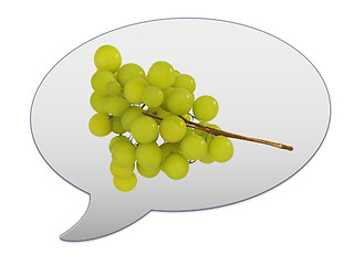 Image showing messenger window icon and Grapes