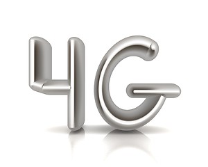 Image showing 4g modern internet network. 3d text 