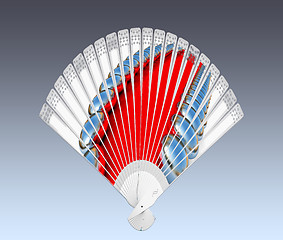 Image showing Colorful hand fan 