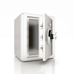 Image showing Security metal safe with empty space inside 