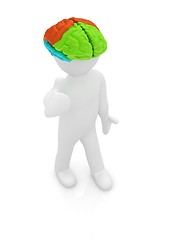 Image showing 3d people - man with a brain